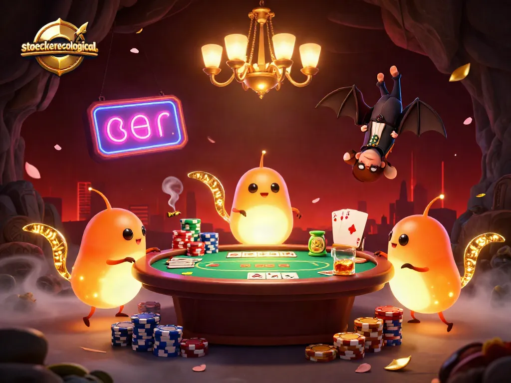 Engage in exciting gameplay at stoeckerecological casino with vibrant glowworm characters illuminating the fun.