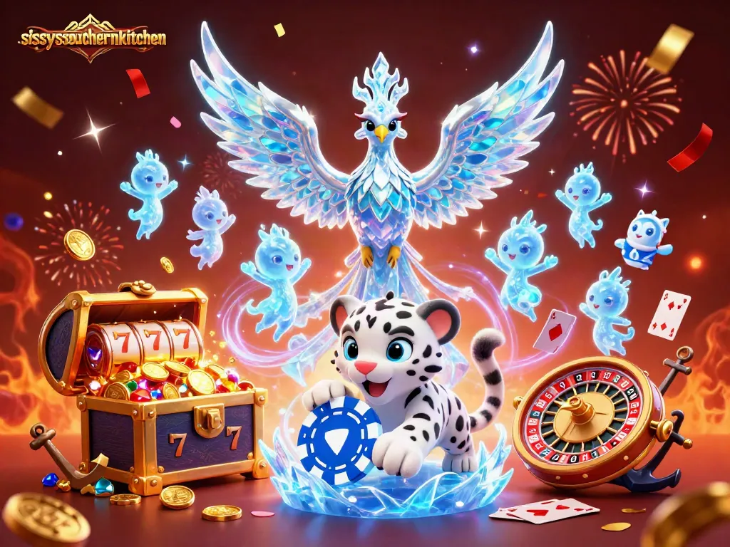 Experience the thrill of gambling with sissyssouthernkitchen's captivating 3D casino scene.